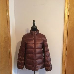 Burgandy Puffer Jacket in Excellent Condition